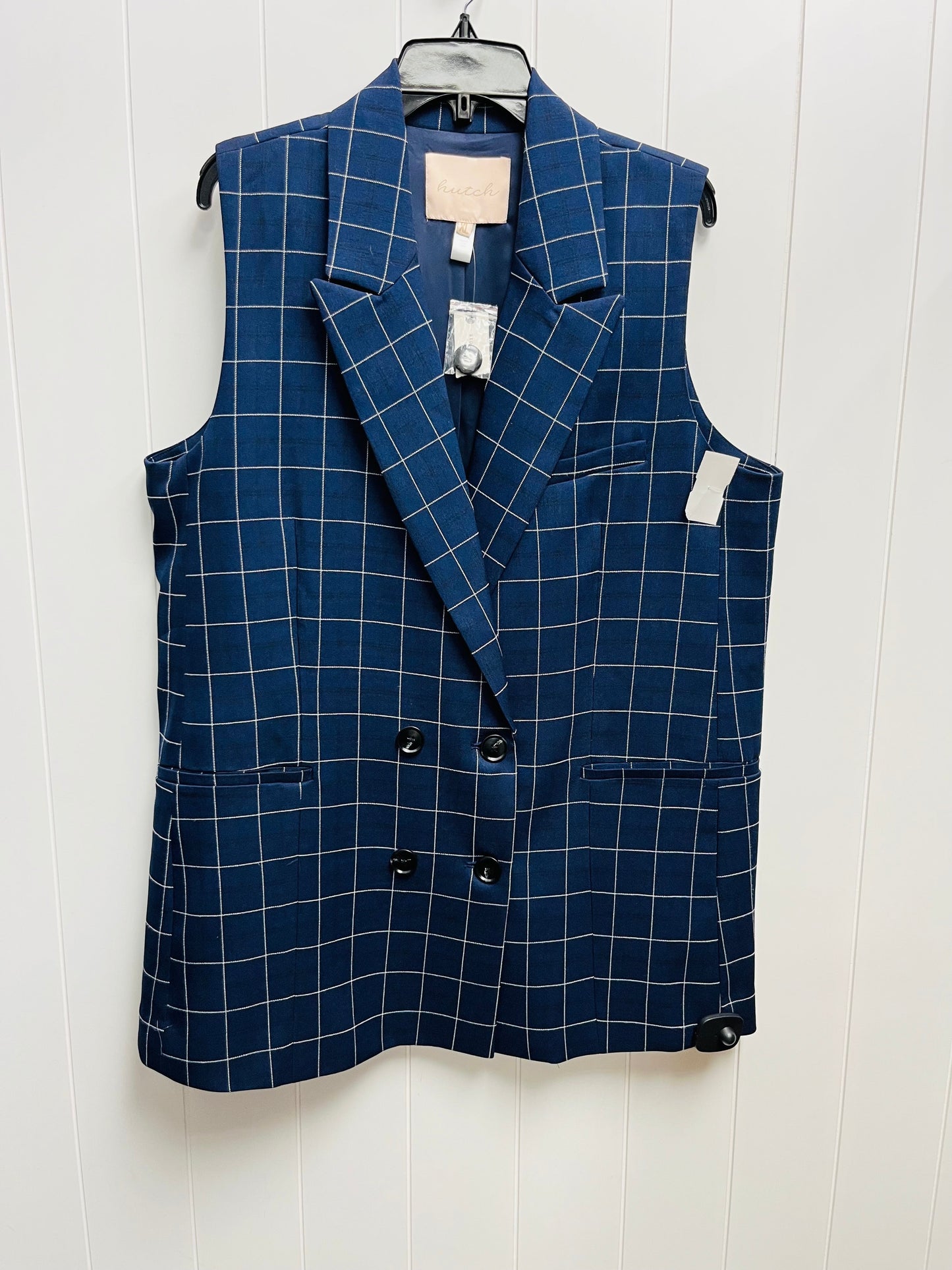 Vest Other By Anthropologie In Blue & White, Size: Xl