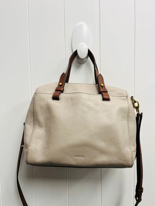 Crossbody Leather By Fossil, Size: Medium