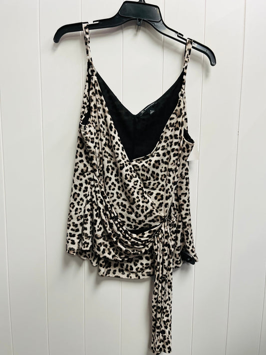 Top Sleeveless By Inc In Animal Print, Size: Xl