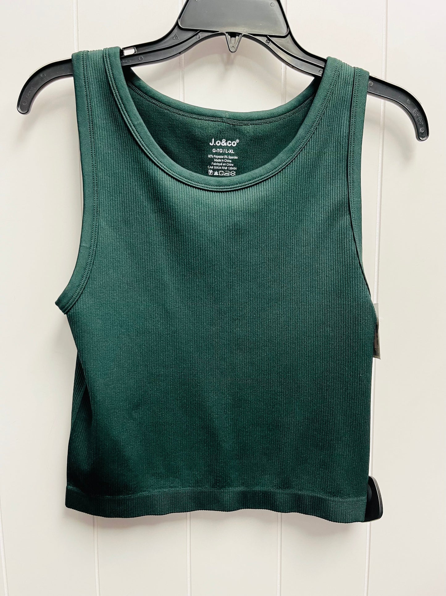 Top Sleeveless Basic By jo & co In Green, Size: Xl