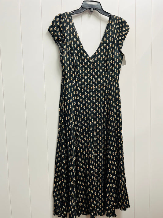 Dress Casual Midi By Urban Outfitters In Black & Orange, Size: M