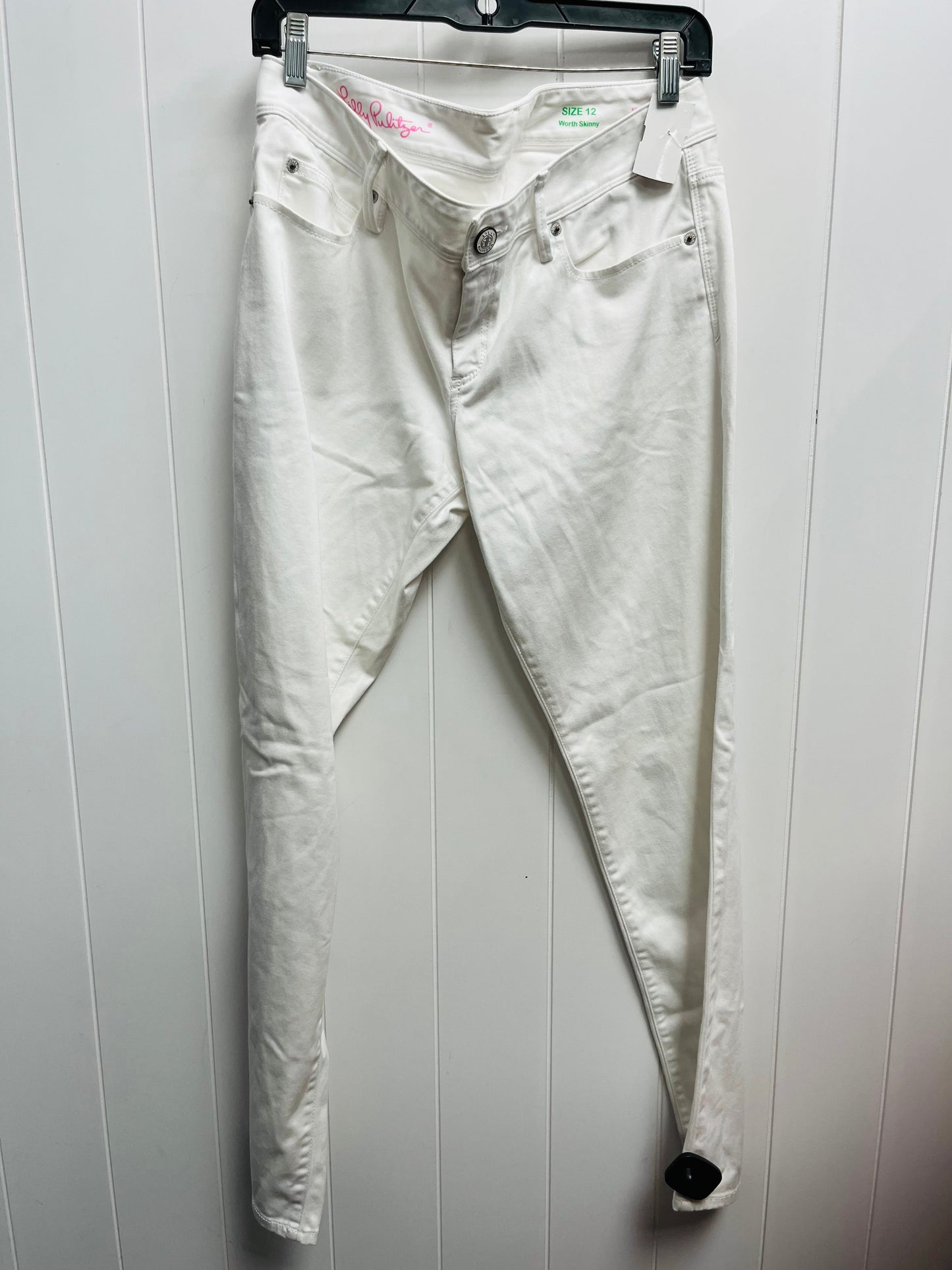 Jeans Designer By Lilly Pulitzer In White, Size: 12