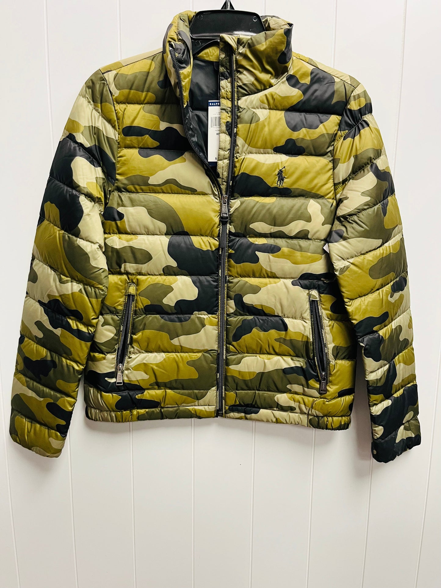 Coat Puffer & Quilted By Polo Ralph Lauren In Camouflage Print, Size: Xs