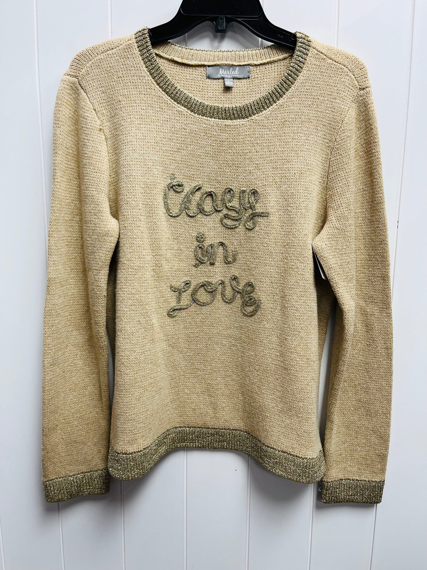 Sweater By Marled In Tan, Size: L