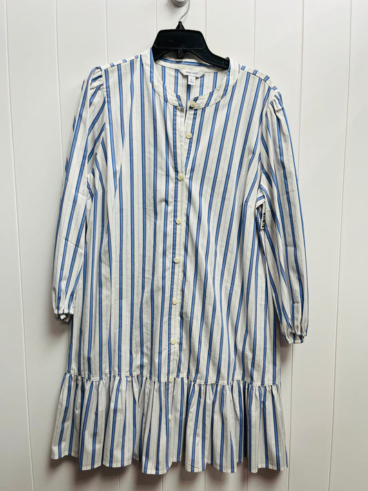 Dress Work By Nine West In Blue & White, Size: Xl