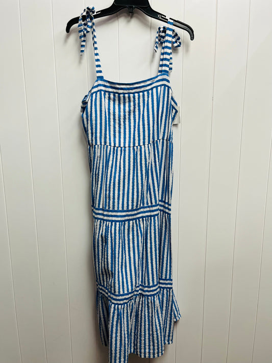 Dress Casual Midi By For The Republic In Blue & White, Size: Xl