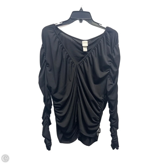 Top Long Sleeve By H&m In Black, Size: Xl