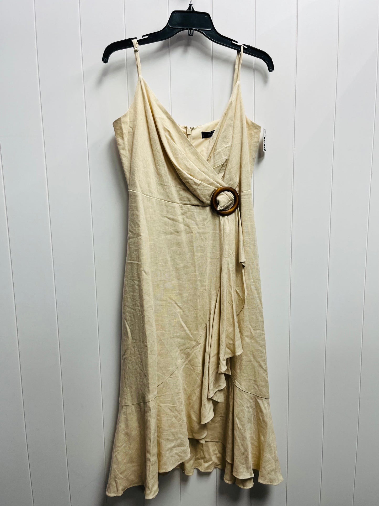 Dress Casual Midi By Bcbgmaxazria In Cream, Size: 12