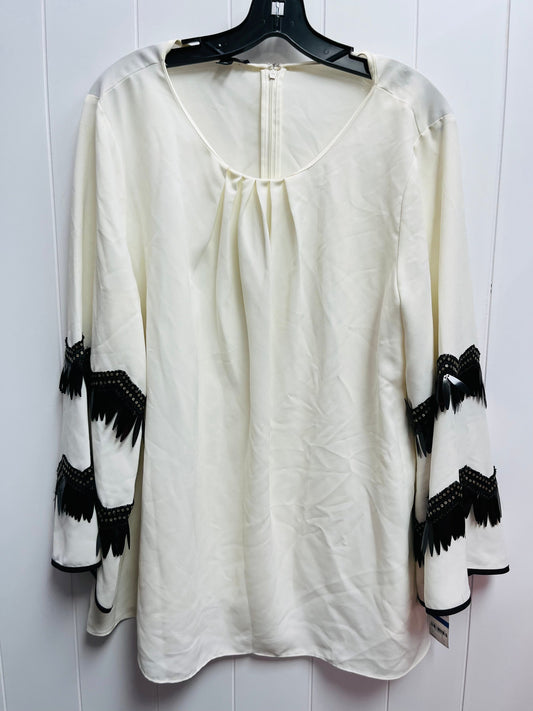 Top Long Sleeve By Alfani In Black & White, Size: Xl