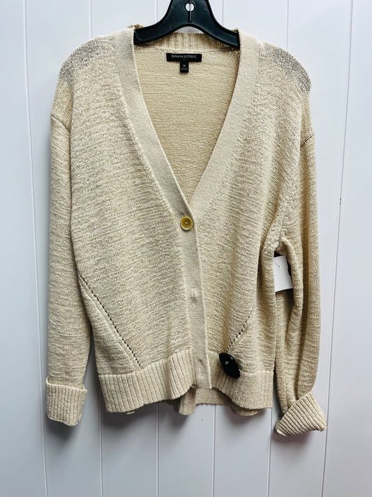 Sweater Cardigan By Banana Republic In Tan, Size: M