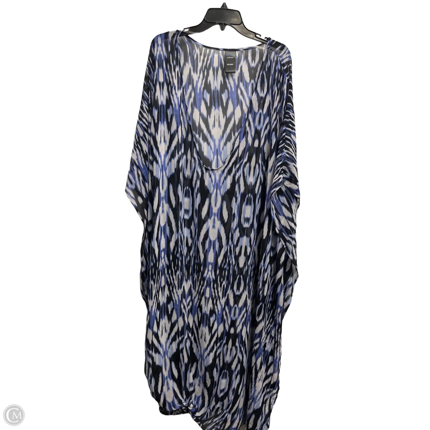 Swimwear Cover-up By Catalina In Blue & White, Size: 2x