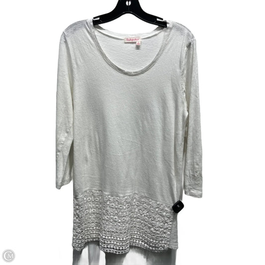Tunic Long Sleeve By Fresh Produce In White, Size: S