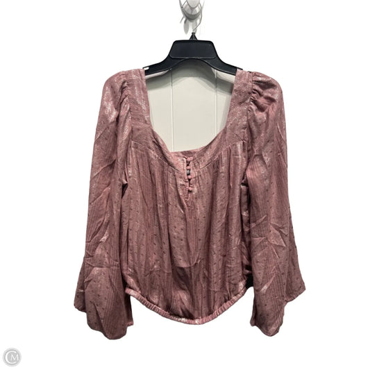 Top Long Sleeve By Express In Purple, Size: L
