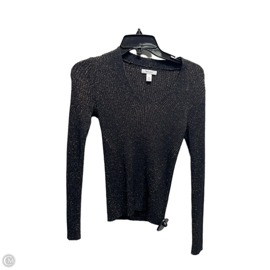 Sweater By Nine West Apparel In Black & Gold, Size: Xs