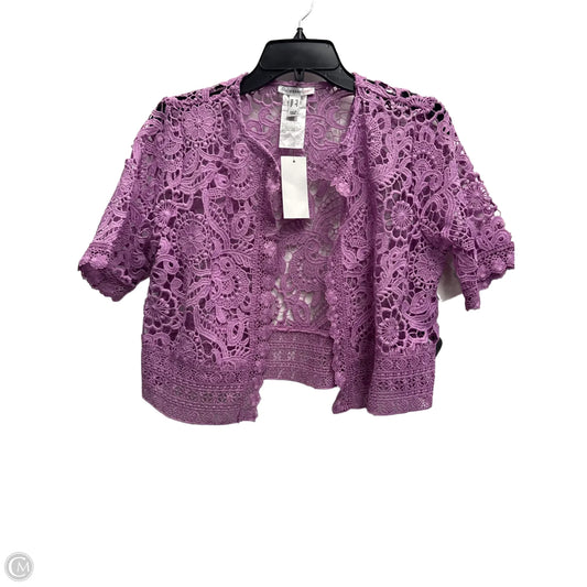 Cardigan By Isaac Mizrahi Live Qvc In Purple, Size: Xs