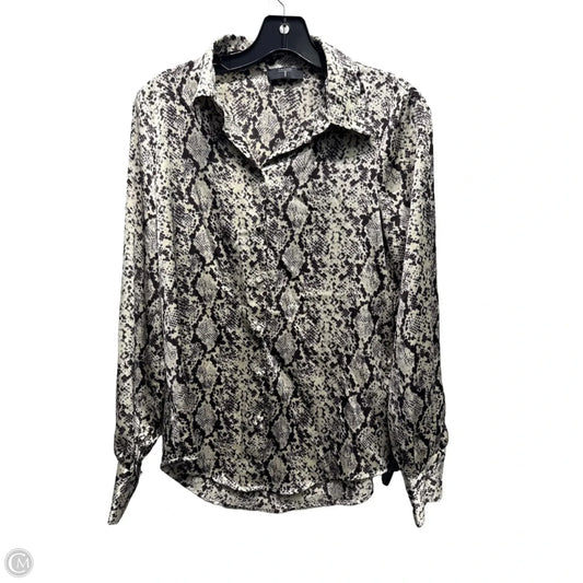 Top Long Sleeve By Tahari By Arthur Levine In Snakeskin Print, Size: Xs