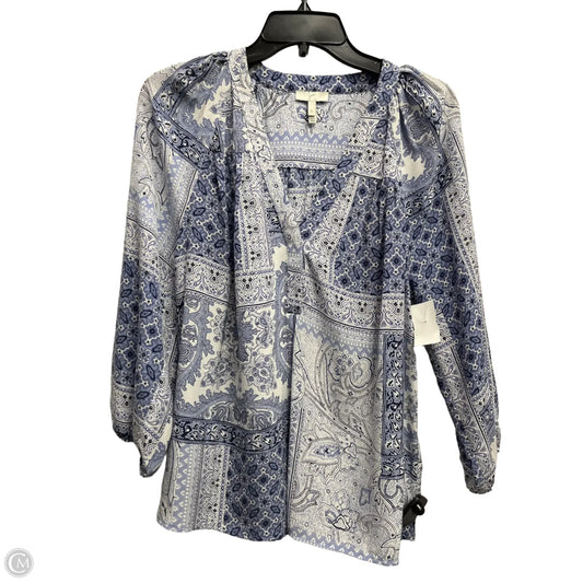 Top Long Sleeve By Joie In Blue & White, Size: S