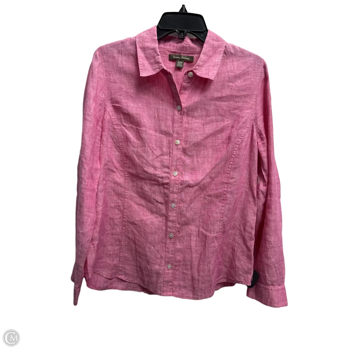 Top Long Sleeve By Tommy Bahama In Pink, Size: M