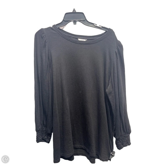 Top Long Sleeve By Crown And Ivy In Black, Size: Xl