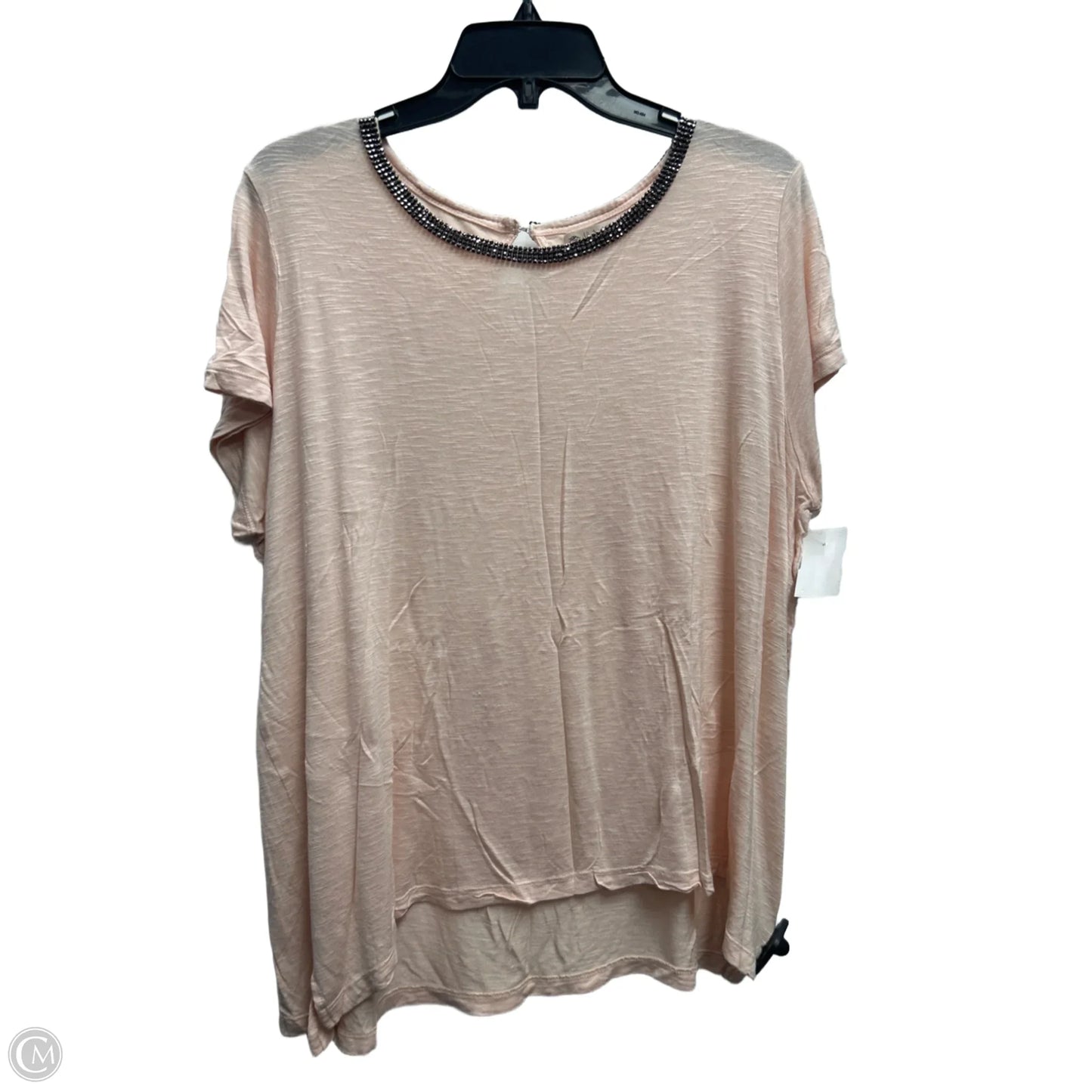 Top Short Sleeve By Lila Rose In Pink, Size: 2x