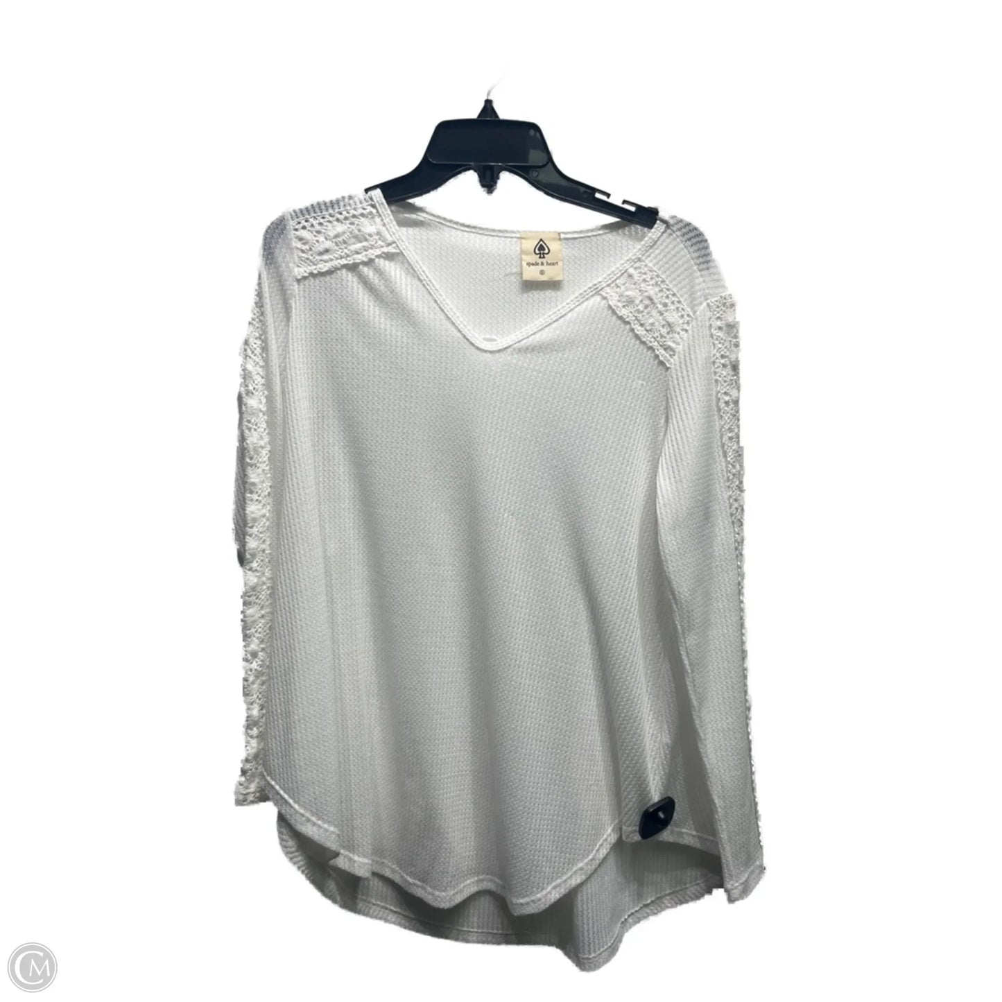 Top Long Sleeve By SPADE & HEART In White, Size: S