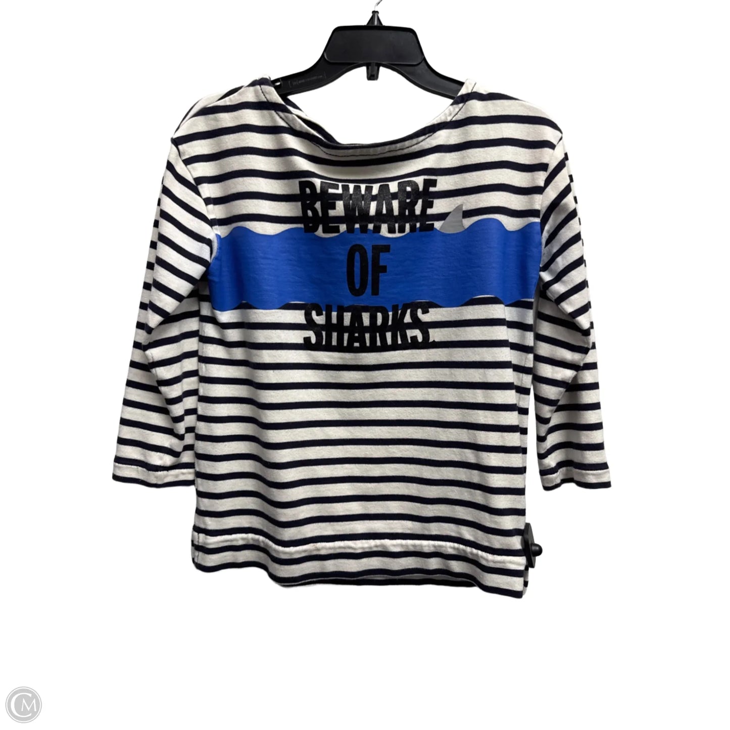 Top Sleeveless Designer By Kate Spade In Blue & White, Size: S