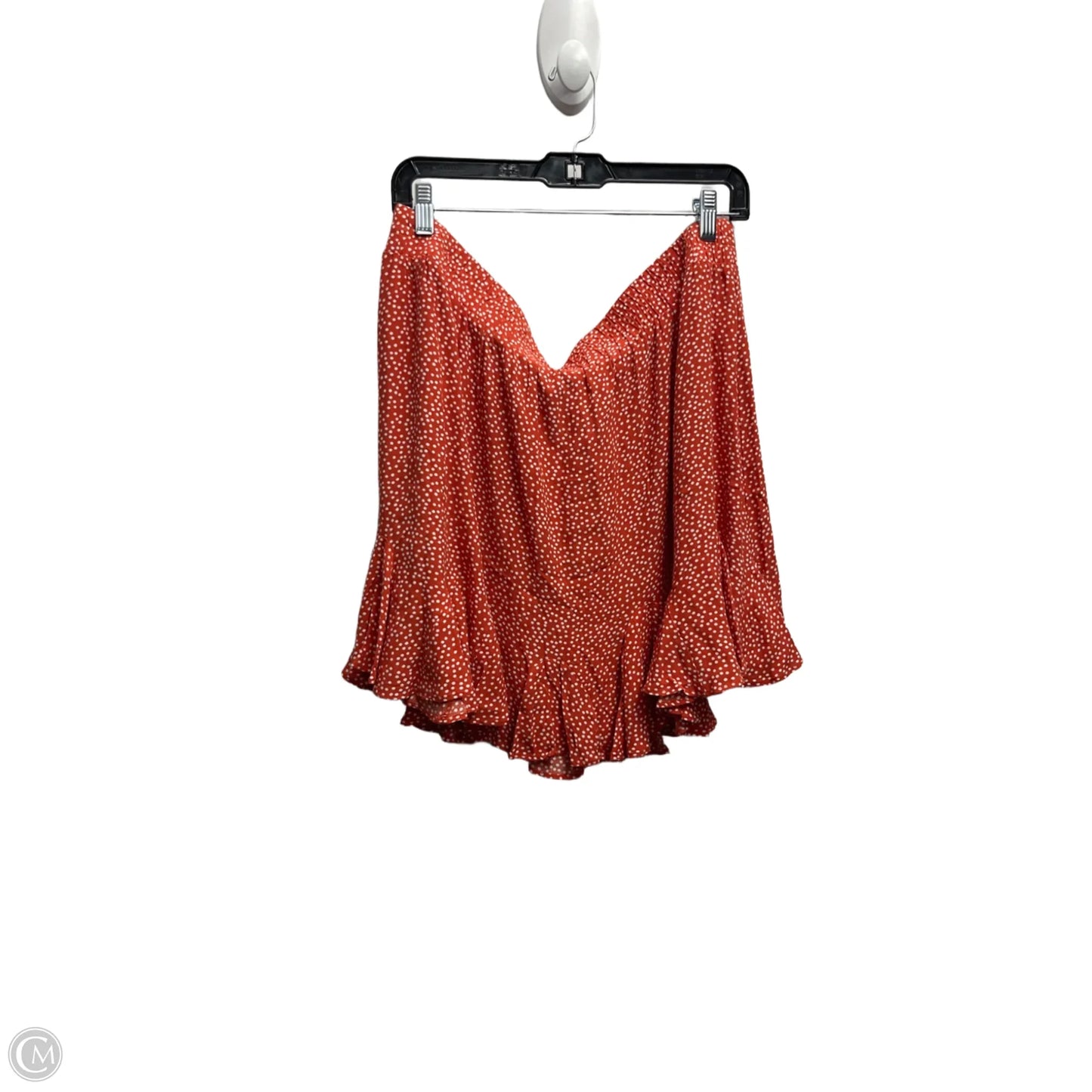 Skirt Mini & Short By Loft In Orange & White, Size: Xl