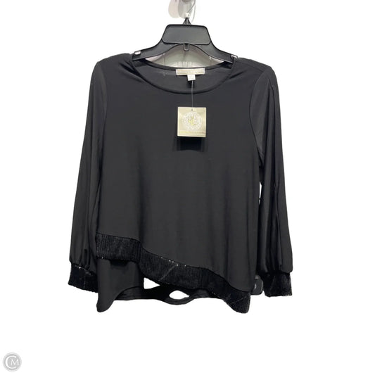 Top Long Sleeve By  juniper + lime In Black, Size: M