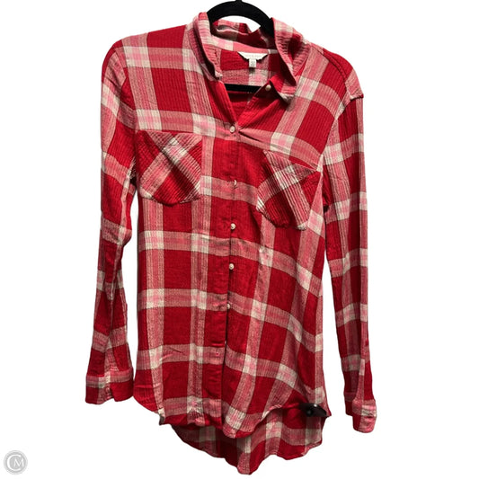 Top Long Sleeve By Lucky Brand In Pink & Red, Size: S