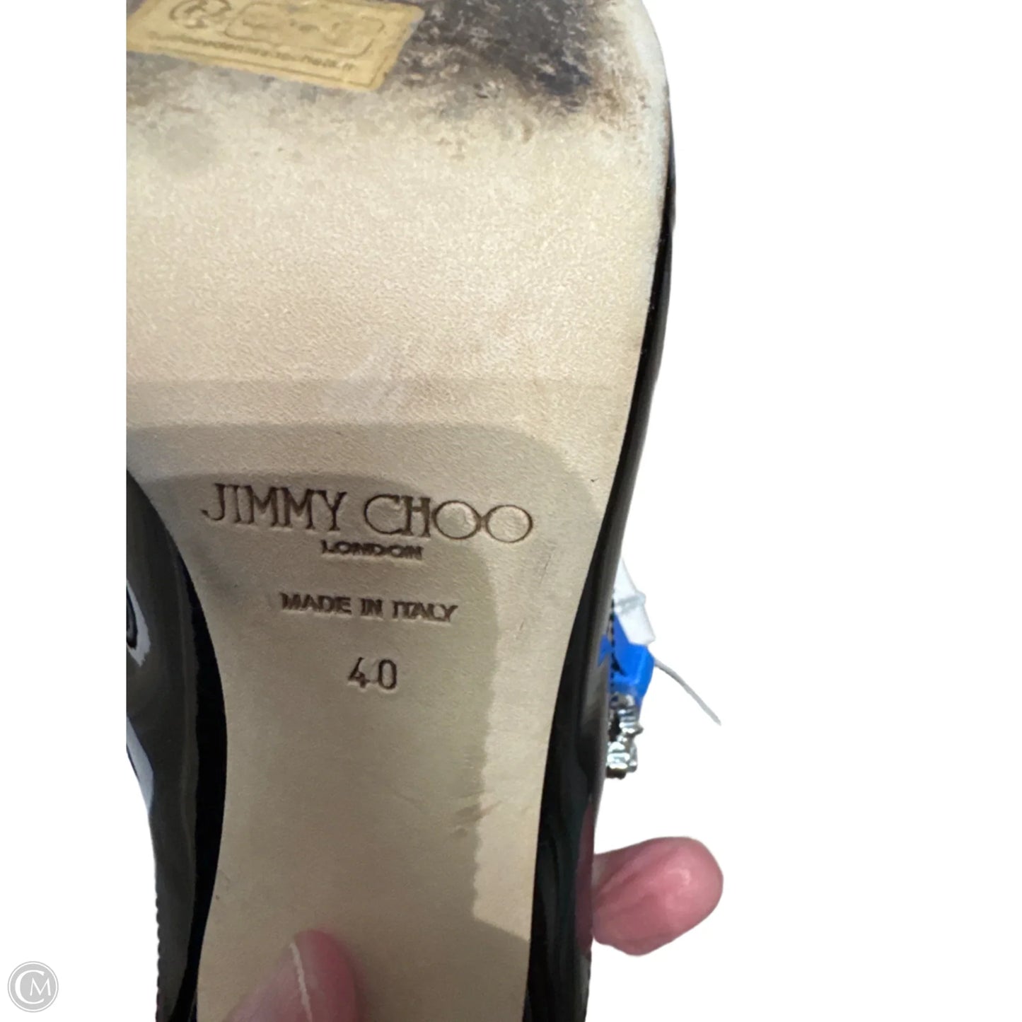 Shoes Luxury Designer By Jimmy Choo In Black, Size: 9