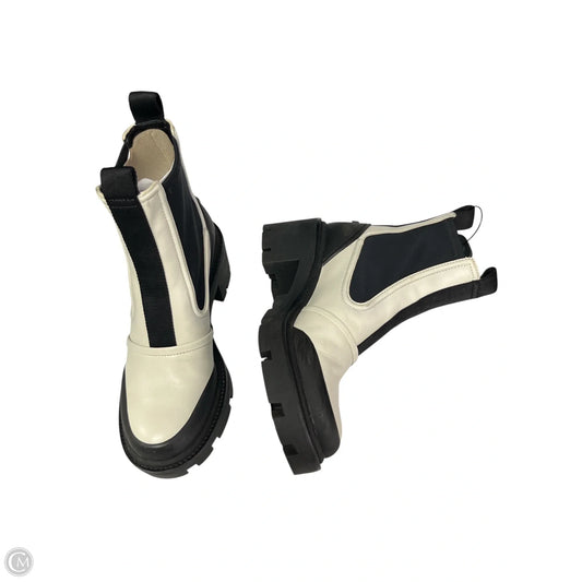 Boots Designer By Tory Burch In Black & White, Size: 8.5
