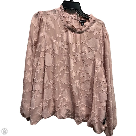 Top Long Sleeve By Torrid In Mauve, Size: 2x