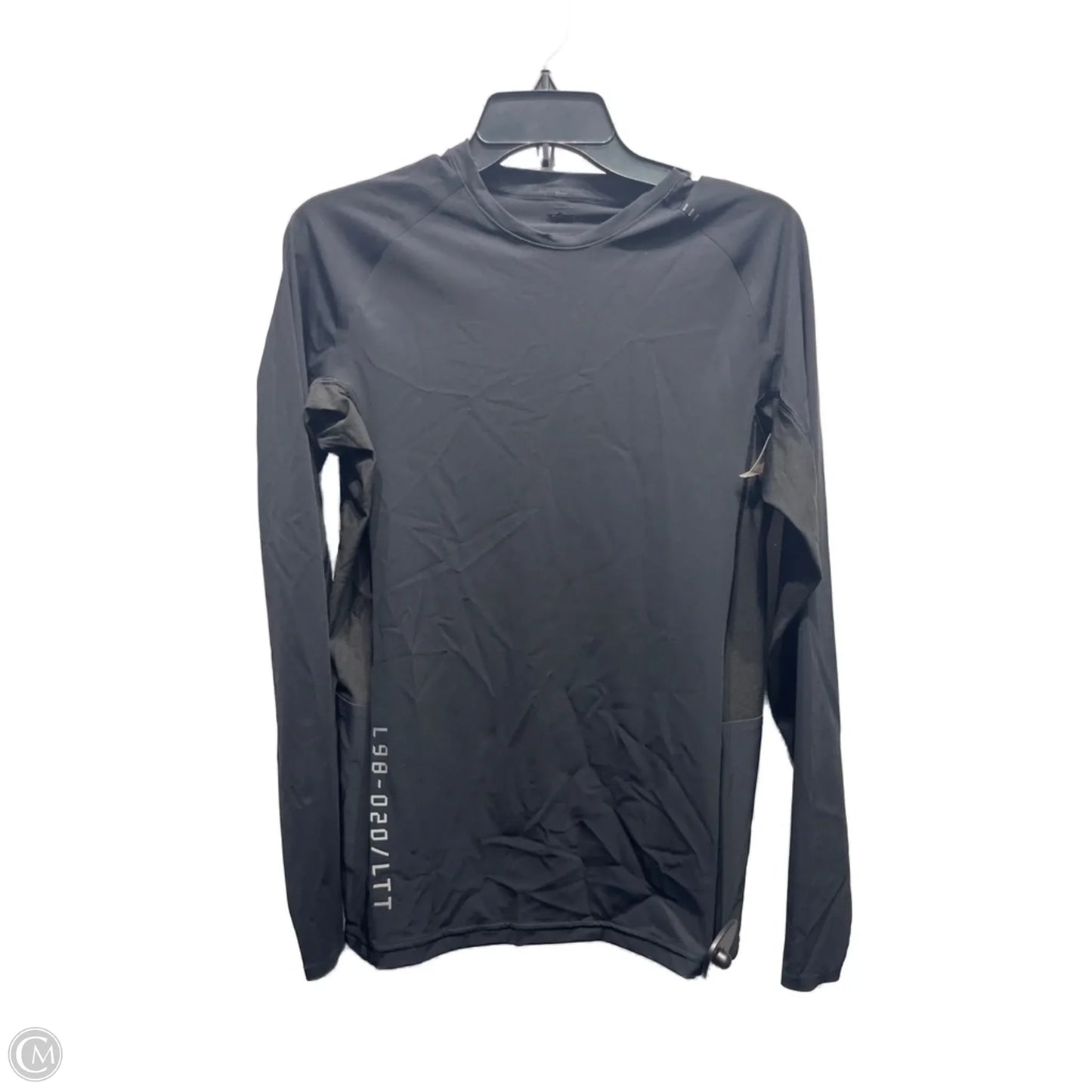 Athletic Top Long Sleeve Collar By Lululemon In Black, Size: S