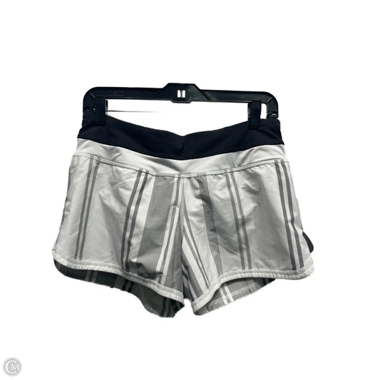 Athletic Shorts By Lululemon In Grey & White, Size: 6