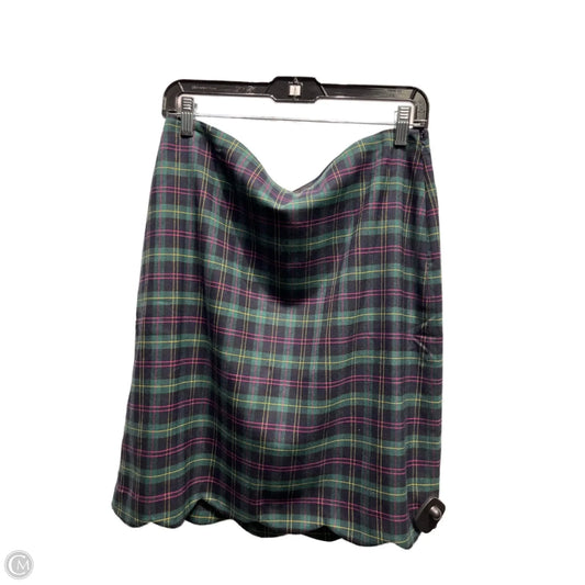 Skirt Midi By Talbots In Blue & Green, Size: 10
