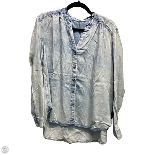 Top Long Sleeve By Jane And Delancey In Blue Denim, Size: S