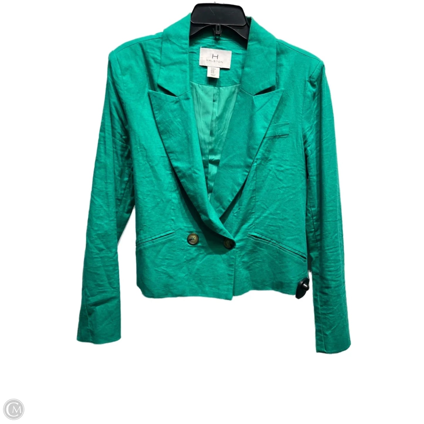 Blazer Designer By Halston In Green, Size: M