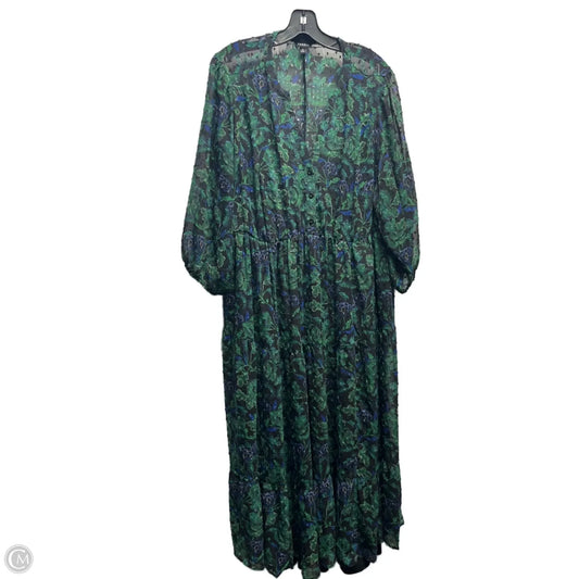 Dress Casual Maxi By Torrid In Black & Green, Size: 2x