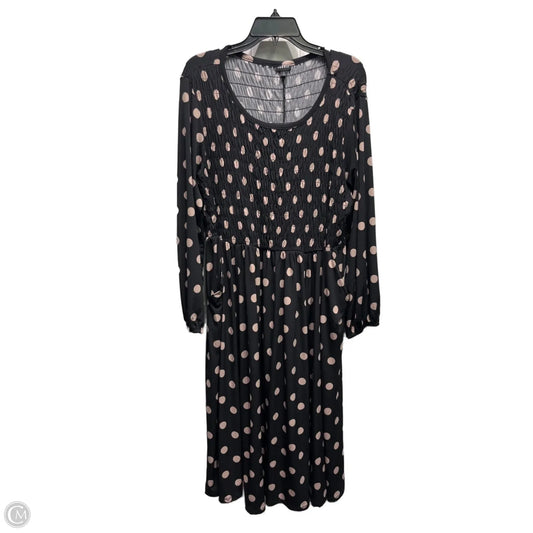 Dress Casual Midi By Torrid In Black & Tan, Size: 1x