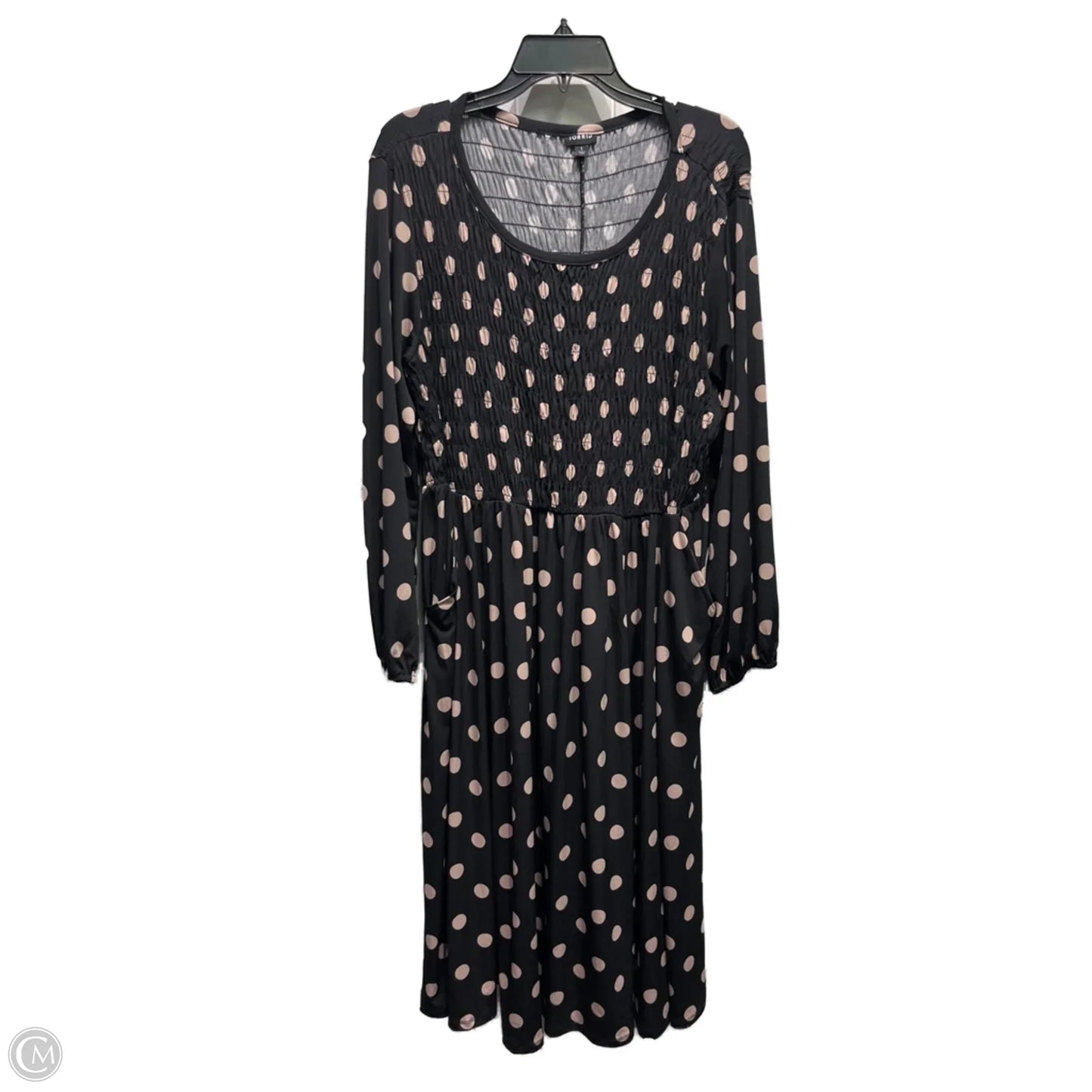 Dress Casual Midi By Torrid In Black & Tan, Size: 1x