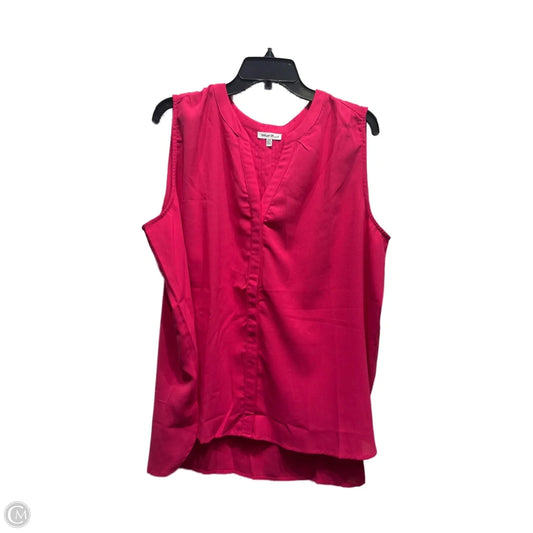 Top Sleeveless By White Birch In Pink, Size: 2x