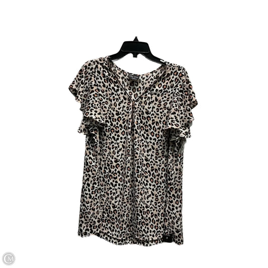 Top Short Sleeve By City Chic In Animal Print, Size: 18
