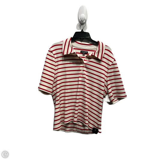 Top Short Sleeve By J. Crew In Red & White, Size: Xxl