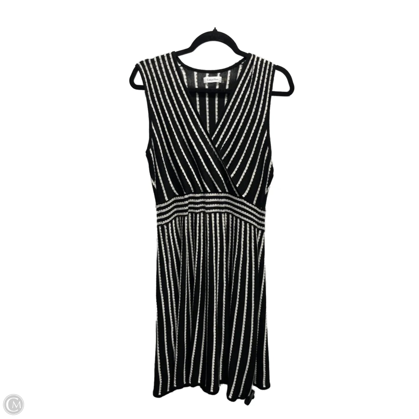 Dress Work By Calvin Klein In Black & White, Size: L