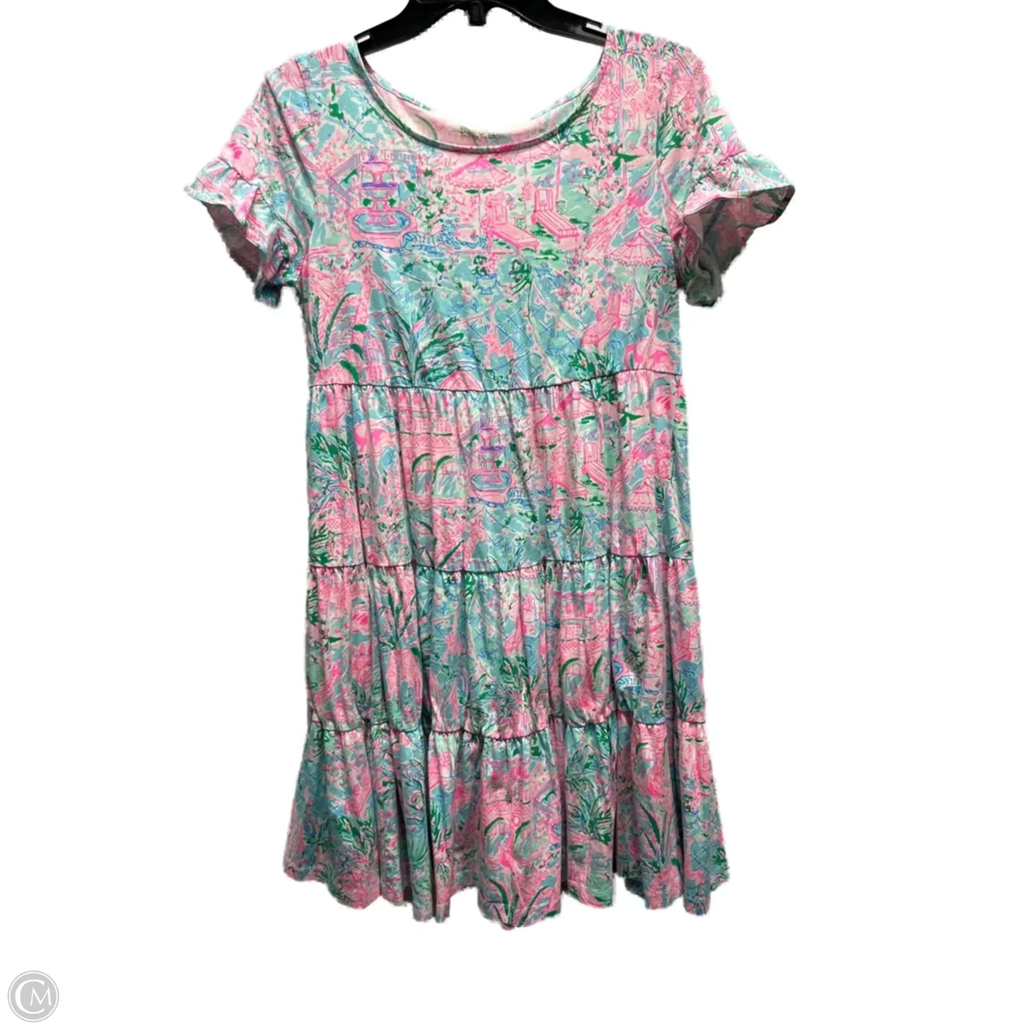 Dress Designer By Lilly Pulitzer In Green & Pink, Size: S