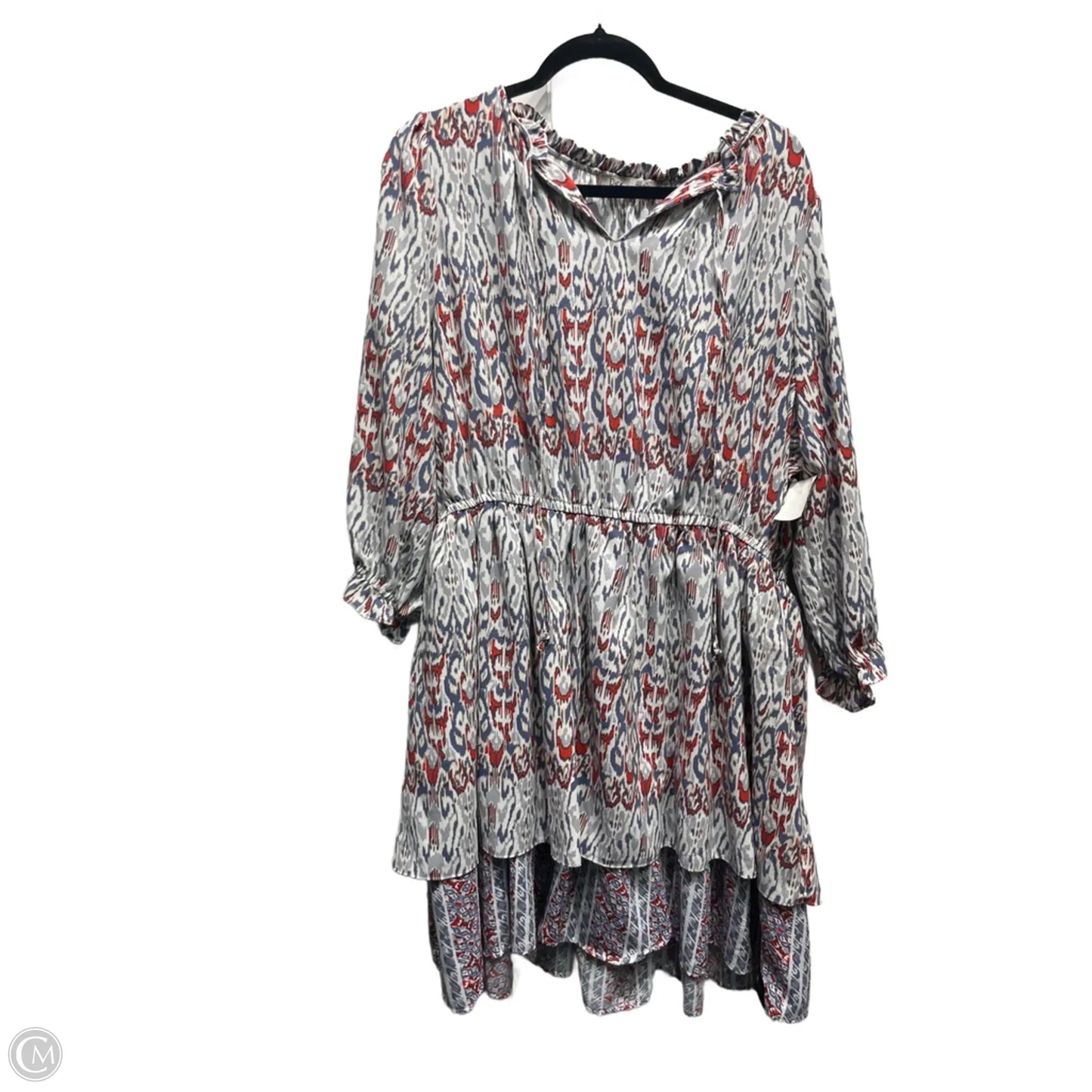 Dress Work By Dex In Grey & Red, Size: 1x