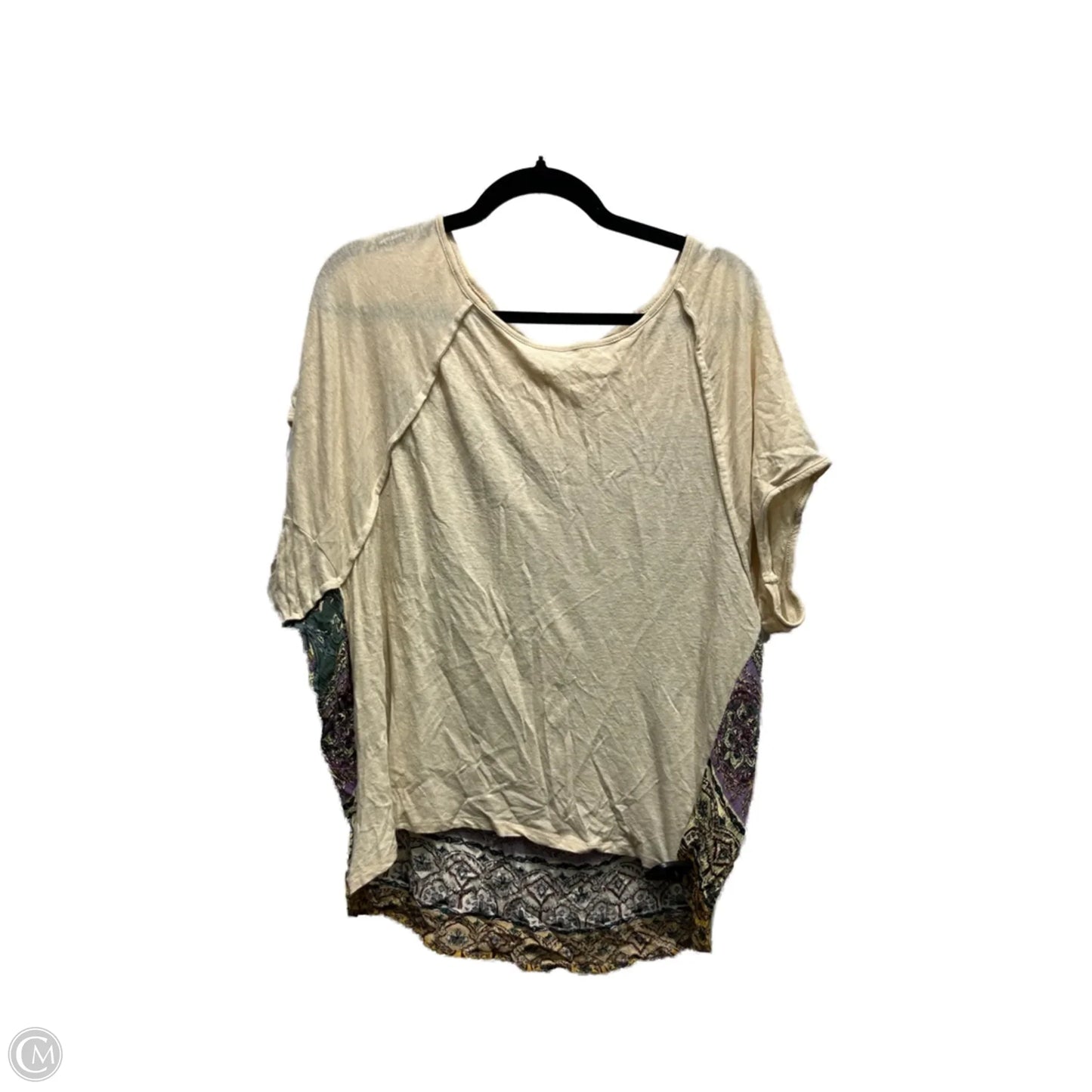Top Short Sleeve By Umgee In Orange & Tan, Size: L