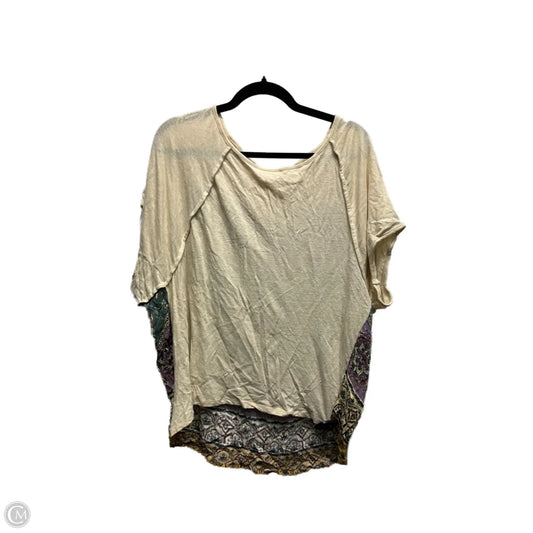 Top Short Sleeve By Umgee In Orange & Tan, Size: L