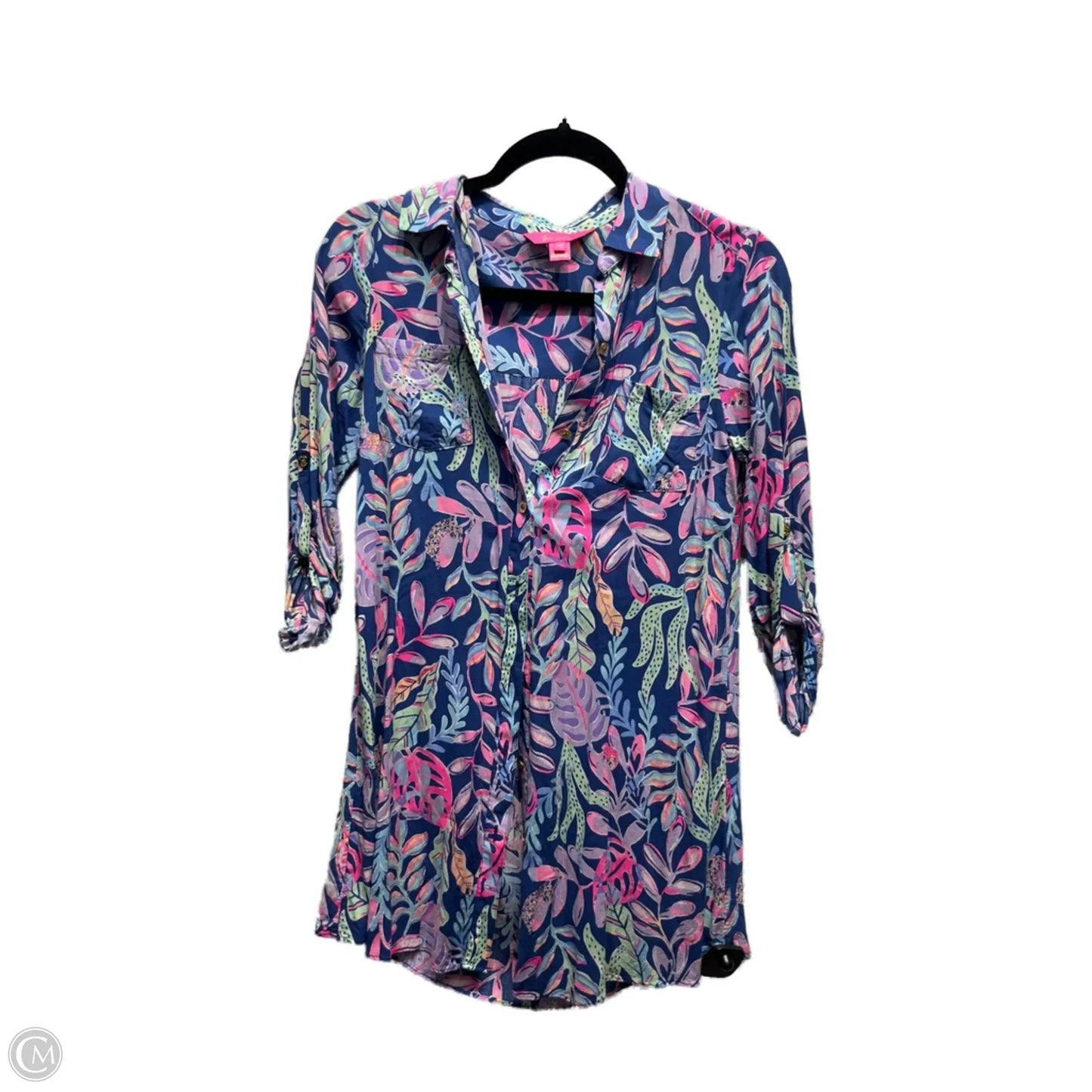 Tunic Designer By Lilly Pulitzer In Green & Purple, Size: Xxs