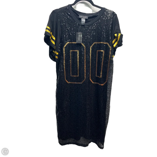 Dress Party Short By Ashley Stewart In Black & Gold, Size: 1x